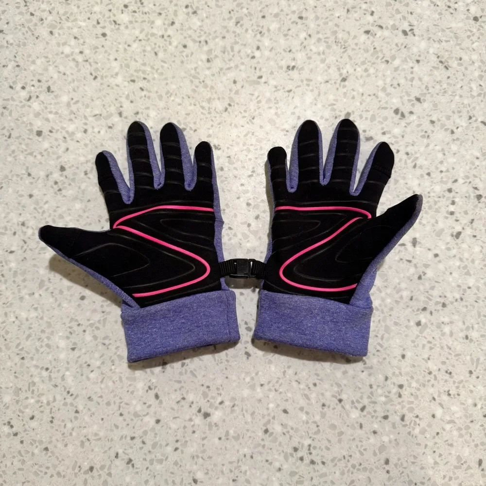 Head Purple Gloves with Pink Accents